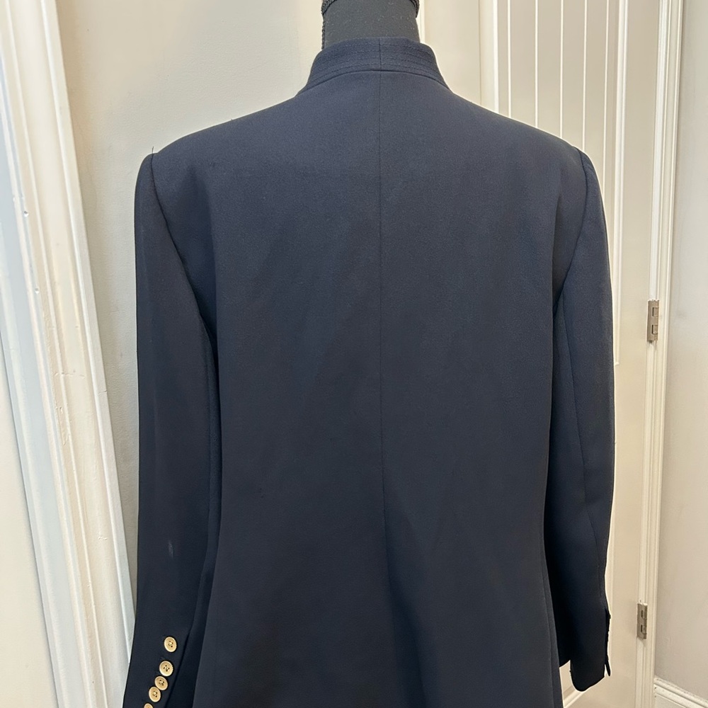 Chic Navy‎ Women's Blazer with Gold Accents - Picture 7 of 10